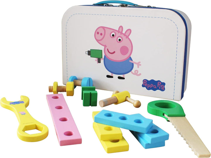 Barbo Toys - Peppa Pig Kinder Werkzeugkoffer - Spielzeug ab 3 Jahre - Kinderrollenspiel - Kinder Wer