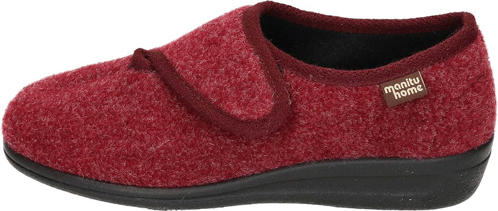 Manitu Damen Home Hausschuh 38 EU Rot, 38 EU Rot