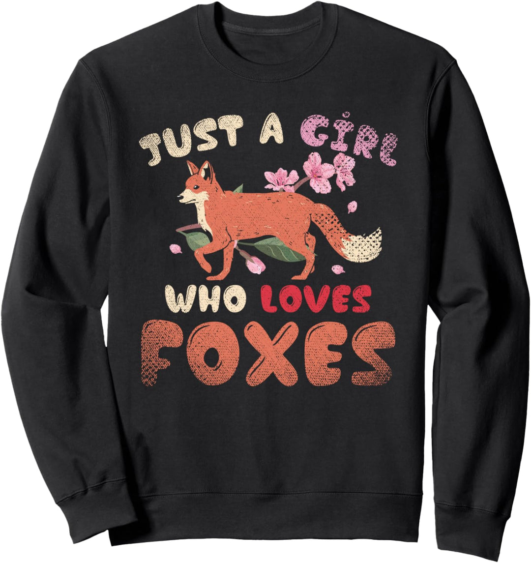 Nur ein Mädchen das Füchse liebt Waldbewohner Fuchs Sweatshirt