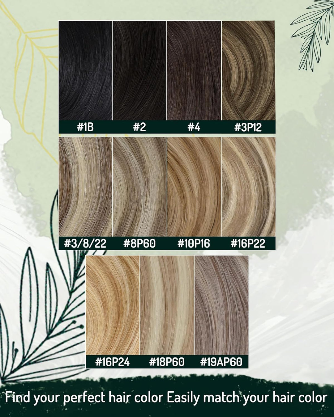 RUNATURE Clip in Extensions Echthaar Braun Highlight 35cm 3 Stück Clip Extensions Echthaar Günstig D