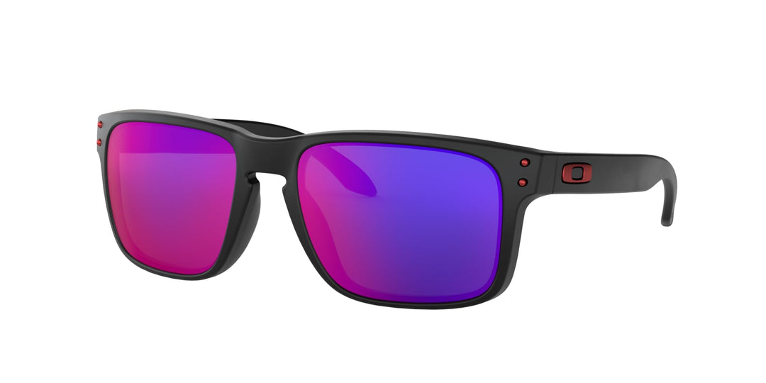 Oakley Sonnenbrille Holbrook W/Warm Matte Black / Positive Red Iridium, Matte Black / Positive Red I