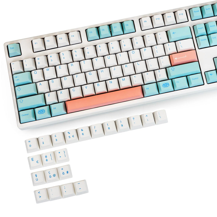 MOLGRIA Noel GMK Keycaps, PBT Cherry Profile Dye Sublimation Keycaps with UK, DE, IT, FR, ES Supplem