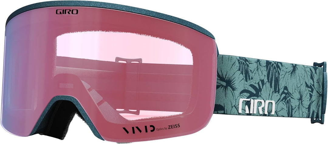 Giro Blok Asian Fit Erwachsene Schneebrille mit lebendigen Gläsern Mineral Botanical/Vivid Pink/Vivi