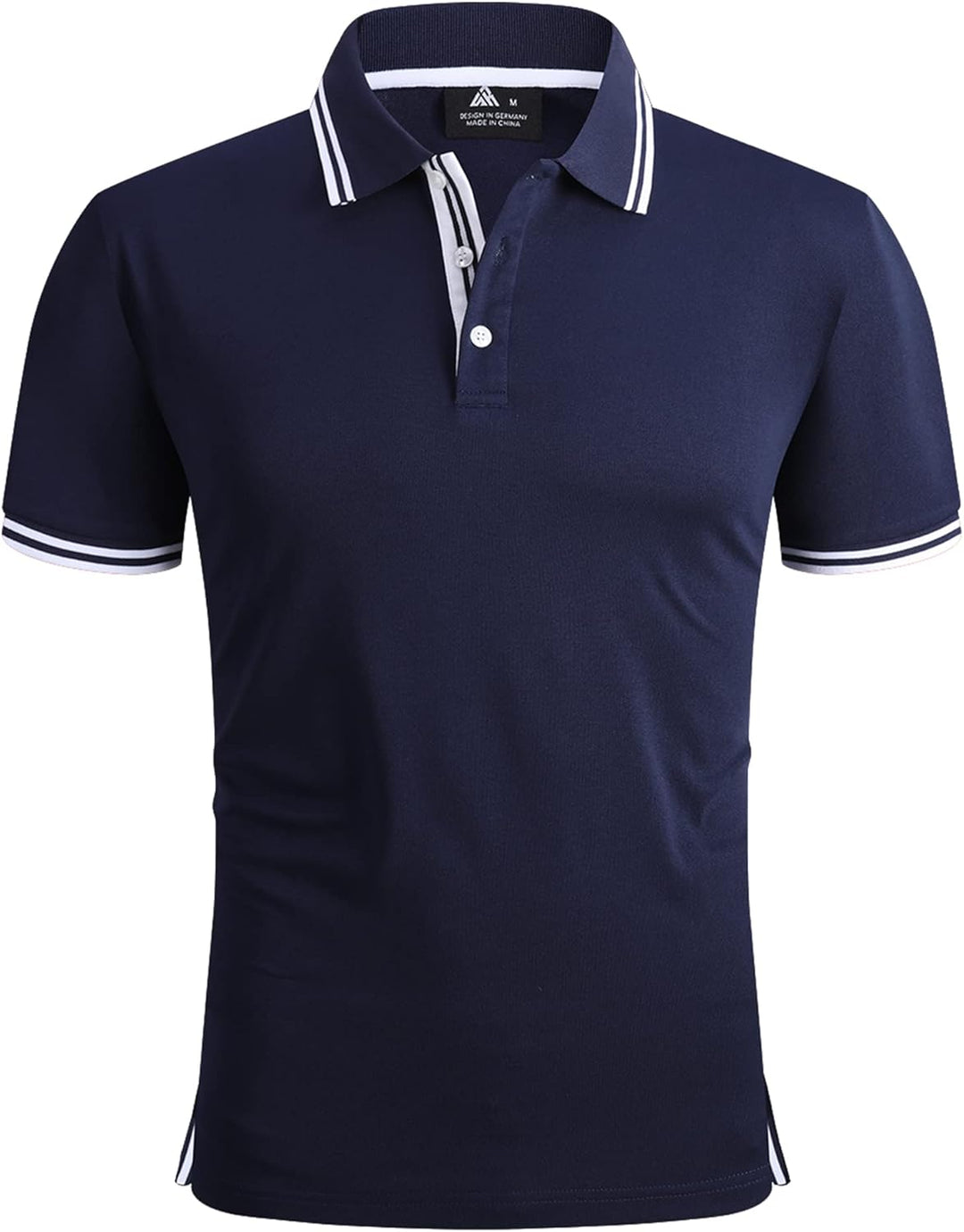 geeksport Poloshirts Herren Kurzarm Tennis Slim Fit Golf Polo Shirt Männer Sport Schnelltrocknend At