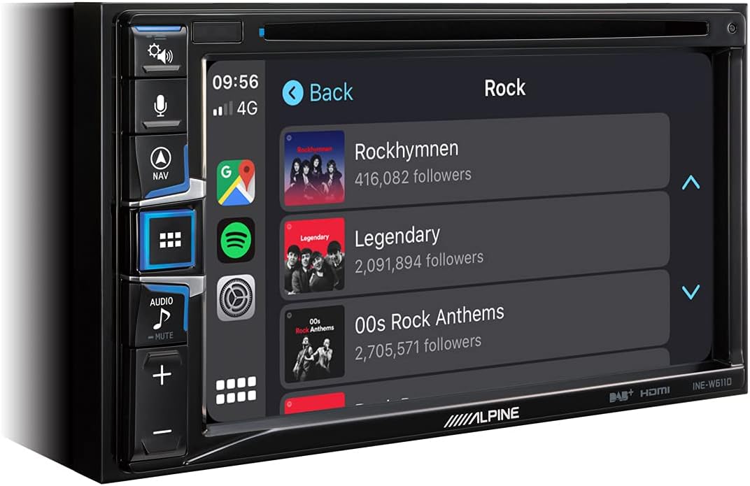ALPINE INE-W611D Multimedia Autoradio, Farbe: schwarz, 2 DIN