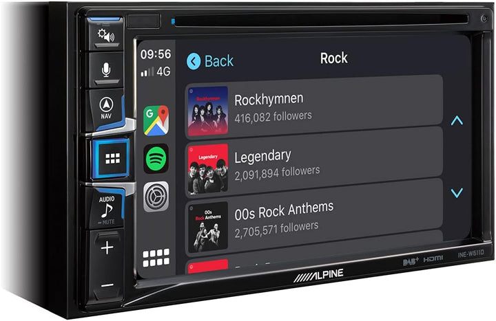ALPINE INE-W611D Multimedia Autoradio, Farbe: schwarz, 2 DIN