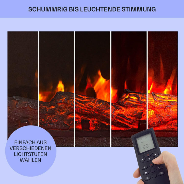 Klarstein Elektrokamin, Elektro Heizungen für Wohnzimmer & Innenräume, Elektrischer Kamin mit LED Fl