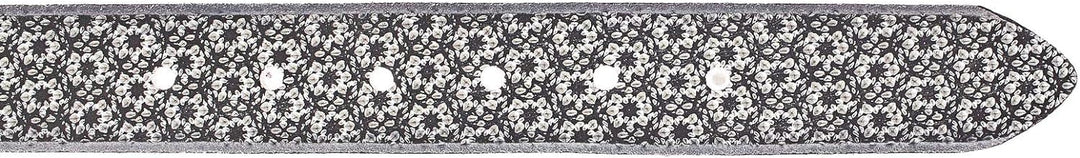 B.Belt Tessa Gold Ledergürtel W75 Black/Silver