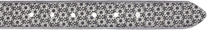 B.Belt Tessa Gold Ledergürtel W75 Black/Silver