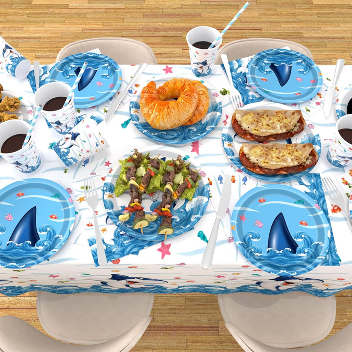 Party Hai Geschirr Set 16Pcs, Kindergeburtstag Party Pappteller Set, Kindergeburtstag Pappteller Set