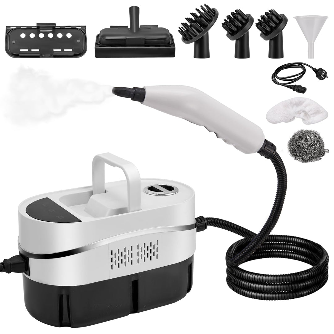 Dampfreiniger Handgerät, 1500W 4.5BAR Tragbarer Handdampfreiniger mit Digitaldisplay, 1.2L Wassertan