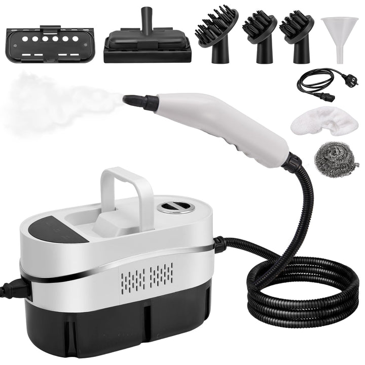 Dampfreiniger Handgerät, 1500W 4.5BAR Tragbarer Handdampfreiniger mit Digitaldisplay, 1.2L Wassertan