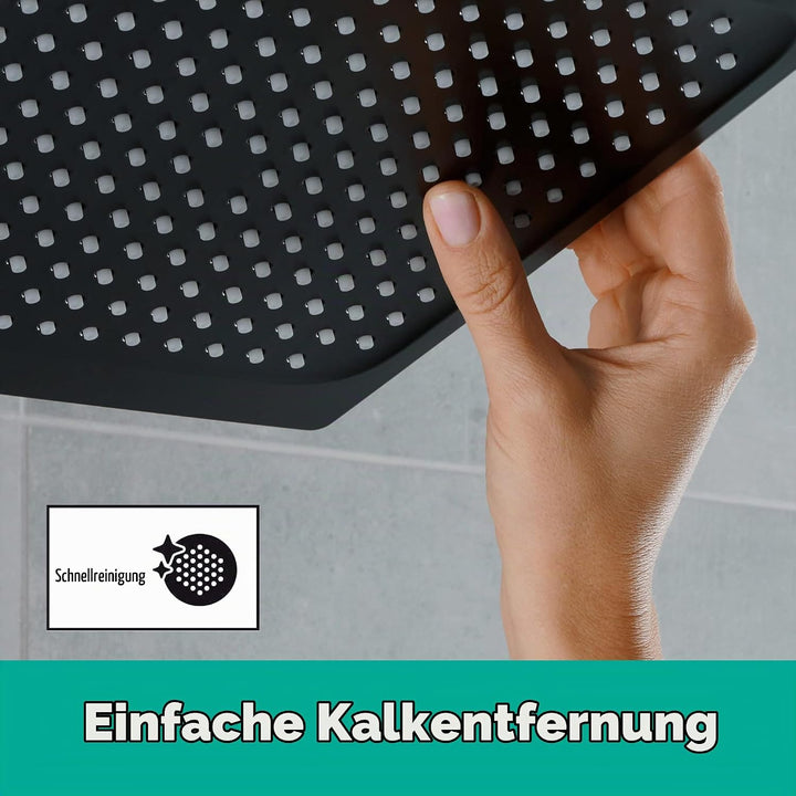 hansgrohe Vernis Shape - Kopfbrause, eckige Duschbrause (230 x 170 mm), Regendusche mit 1 Strahlart