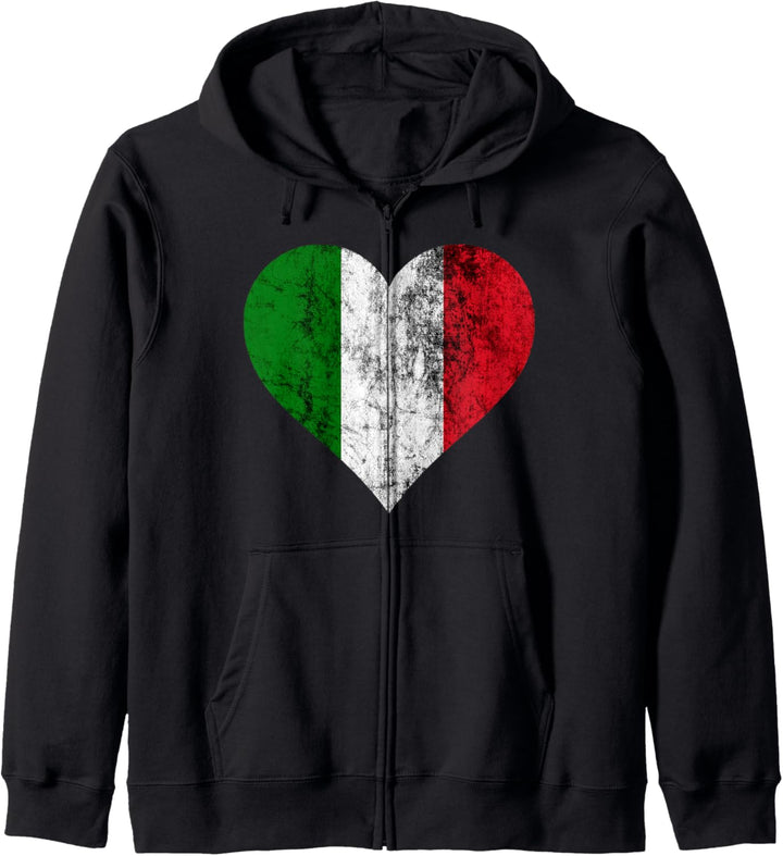 Italien Herz Italienische Farbe Italia Liebe Italiener Stolz Kapuzenjacke