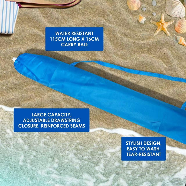 BEST&FREE Strandschirm-Abdeckung Mit Tragegriff, Schutzhülle Mit Blauem Griff, Zubehör oder Ersatzzu