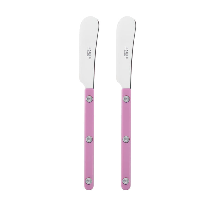 SABRE PARIS - 2er Set Buttermesser 14 cm - Bistrot - Ideal Für Butter, Aufstrich - Edelstahl & Nylon