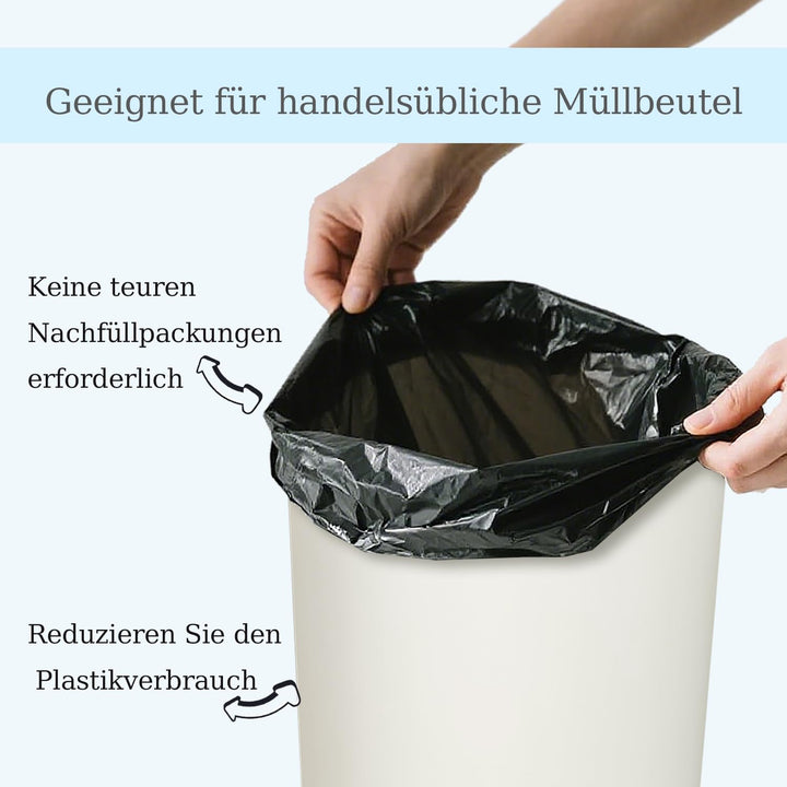 Windeleimer Geruchsdicht, Baby Windeleimer mit Deckel,Fasst bis zu 50 Windeln, Baby Mülleimer Geruch
