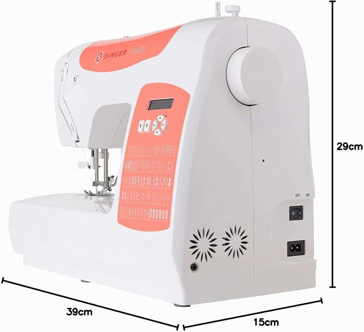 Singer C5205 Nähmaschine, weiss/orange
