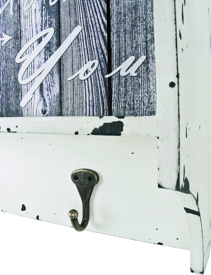 HAKU Möbel Wandgarderobe, MDF, Motiv-vintage, B 76 x T 15 x H 40 cm 76 x 15 x 40 Motiv-vintage, 76 x