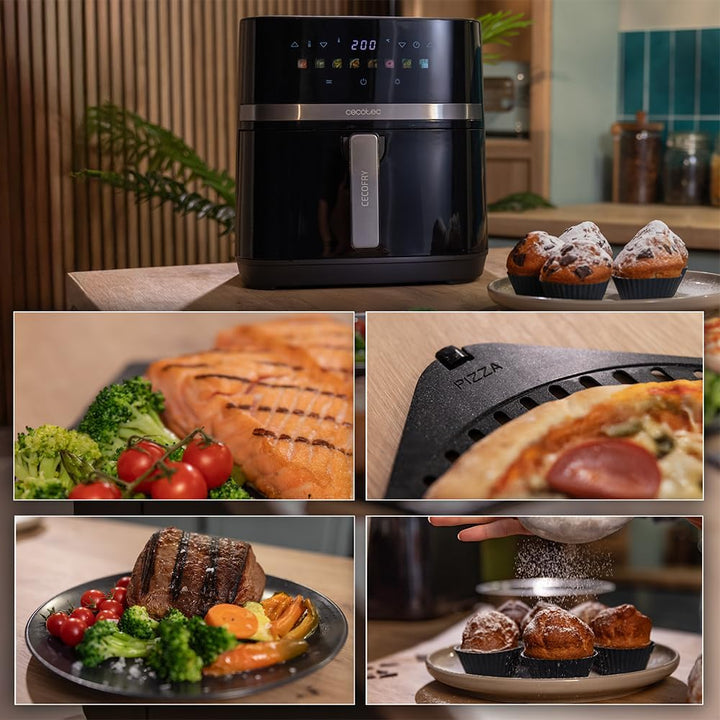 Cecotec Cecofry&amp;Grill Duoheat 8000 Luftfritteuse mit Doppelgrill, Air Fryer, 8 l, 2.200 W, perfekte