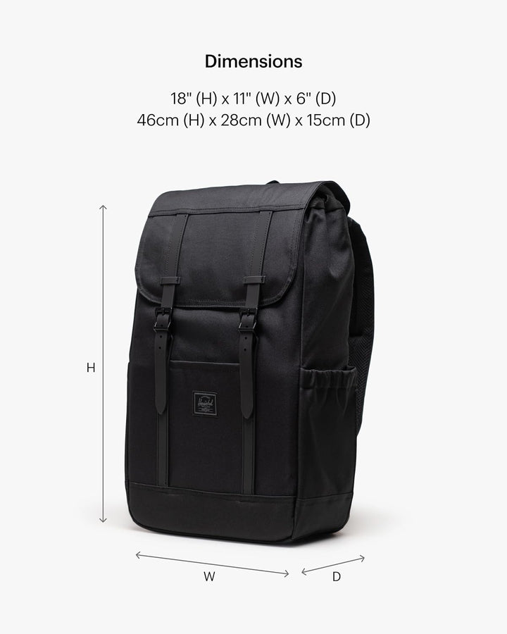 Herschel Unisex Retreat Rucksack Rucksack (1er Pack) Einheitsgrösse Black Tonal, Einheitsgrö&#x