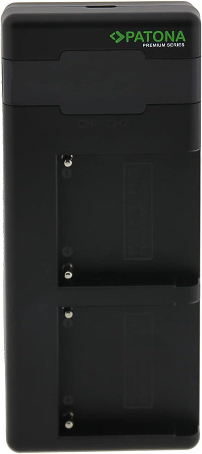 PATONA NP-F550 NP-F570 NP-F750 NP-F970 NP-F990 usw. PD Performance Akku Ladegerät (1500mA), USB-C Mi