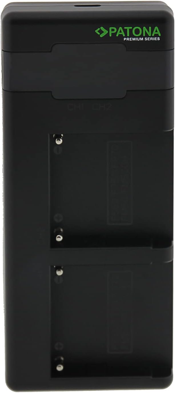 PATONA NP-F550 NP-F570 NP-F750 NP-F970 NP-F990 usw. PD Performance Akku Ladegerät (1500mA), USB-C Mi