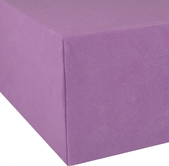 aqua-textil Exclusiv Spannbettlaken 200x220-220x240 cm Flieder Jersey Baumwolle 230g/qm Spannbetttuc