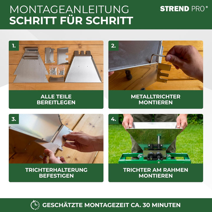 STREND PRO Traubenmühle 7 L Edelstahl ohne Ständer | Maischemühle Beerenmühle mit Handkurbel | Traub