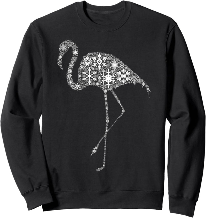 Schneeflocke Weihnachten - süsser Vogel Flamingo Sweatshirt