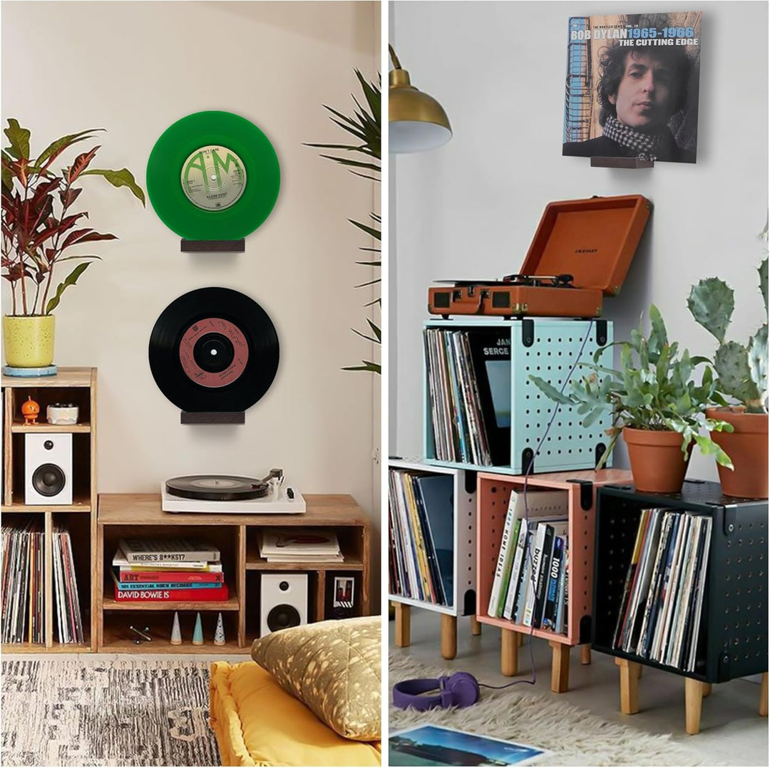PHOENANCEE Massives Eichenholz, Schallplatten-Wandhalterung, Schallplatten-PräSentationshalter FüR L