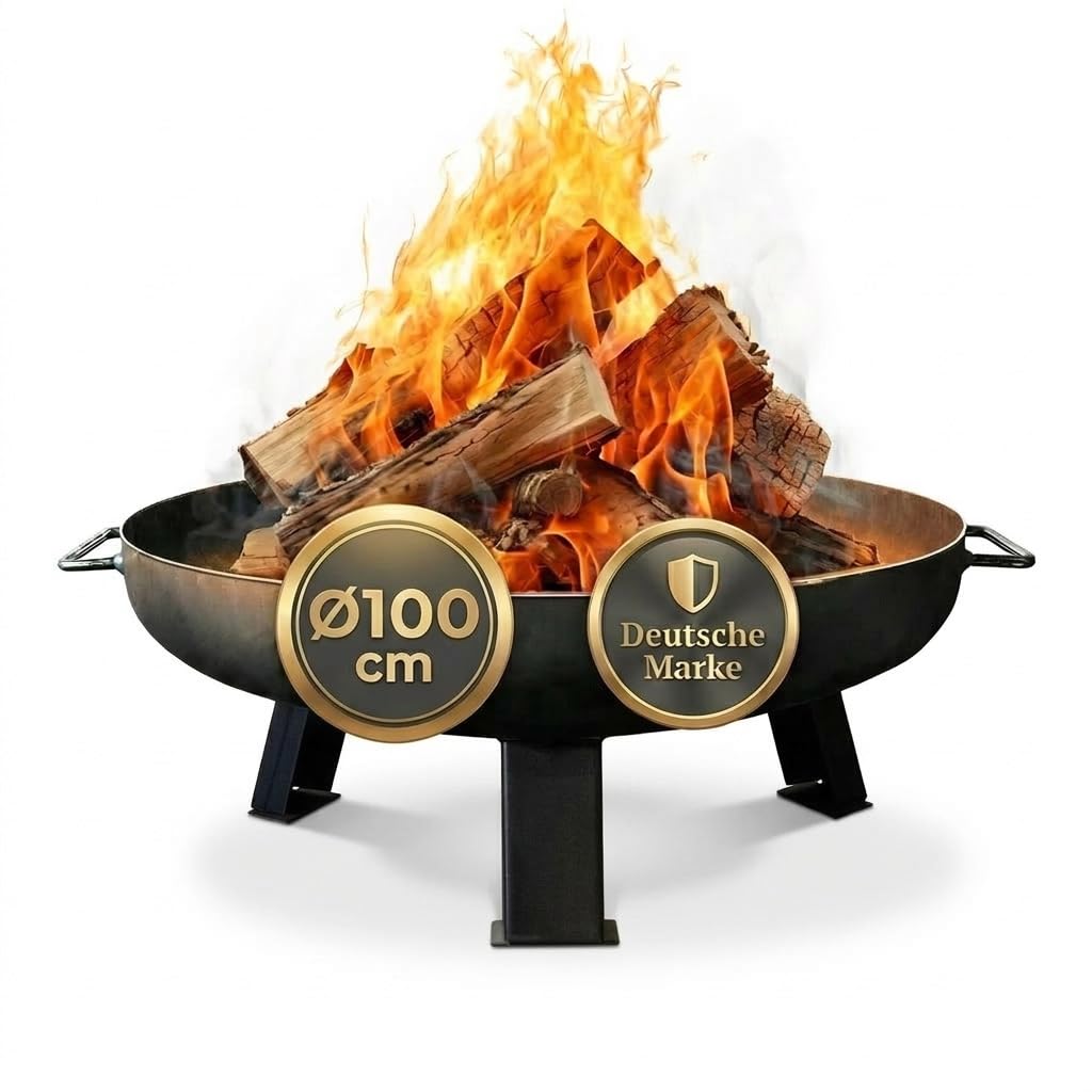 SOUK ONE Feuerschalen, Feuerschale Ø 100 cm Nizza Feuerstelle für den Garten, Terrasse und Balkon, F