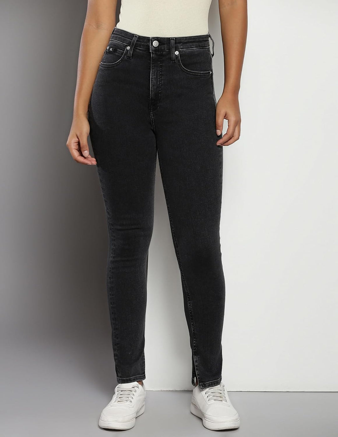 Calvin Klein Jeans Damen Hosen 24W / 30L Denim (Denim Black), 24W / 30L Denim (Denim Black)