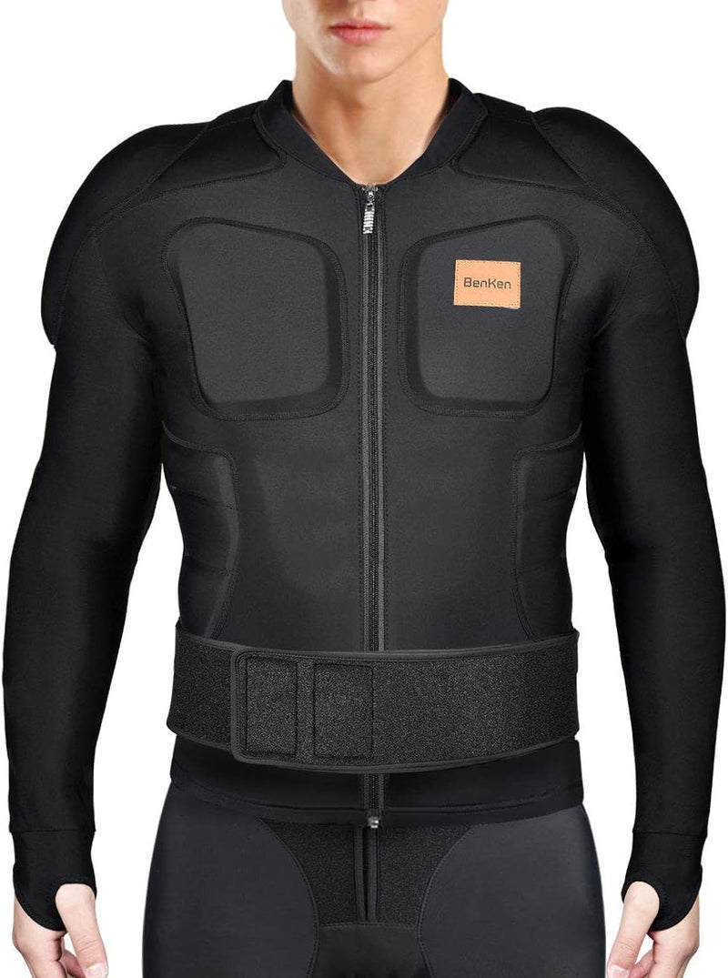 BenKen Skiing Body Short Protector Schutzausrüstung Pad mit Futter Motor Brust Schulter Rückenschutz