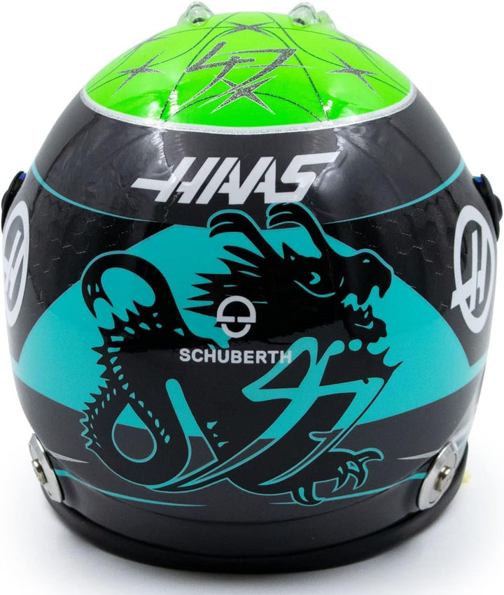 Mini Helmet MKS-MH-2-2022 Miniaturauto aus der Kollektion, Yellow/Green/Black