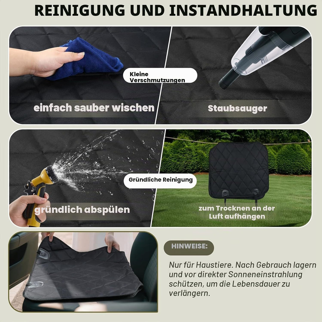 VIVAGLORY Autositzbezüge für Hunde, mit universeller Passform, gesteppt und langlebig, 600 Denier Ox