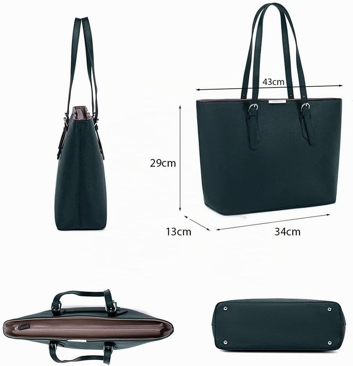 David Jones - Damen Shopper Handtasche - Frau Henkeltasche Grosse Tote PU Leder - Tasche Schultertas
