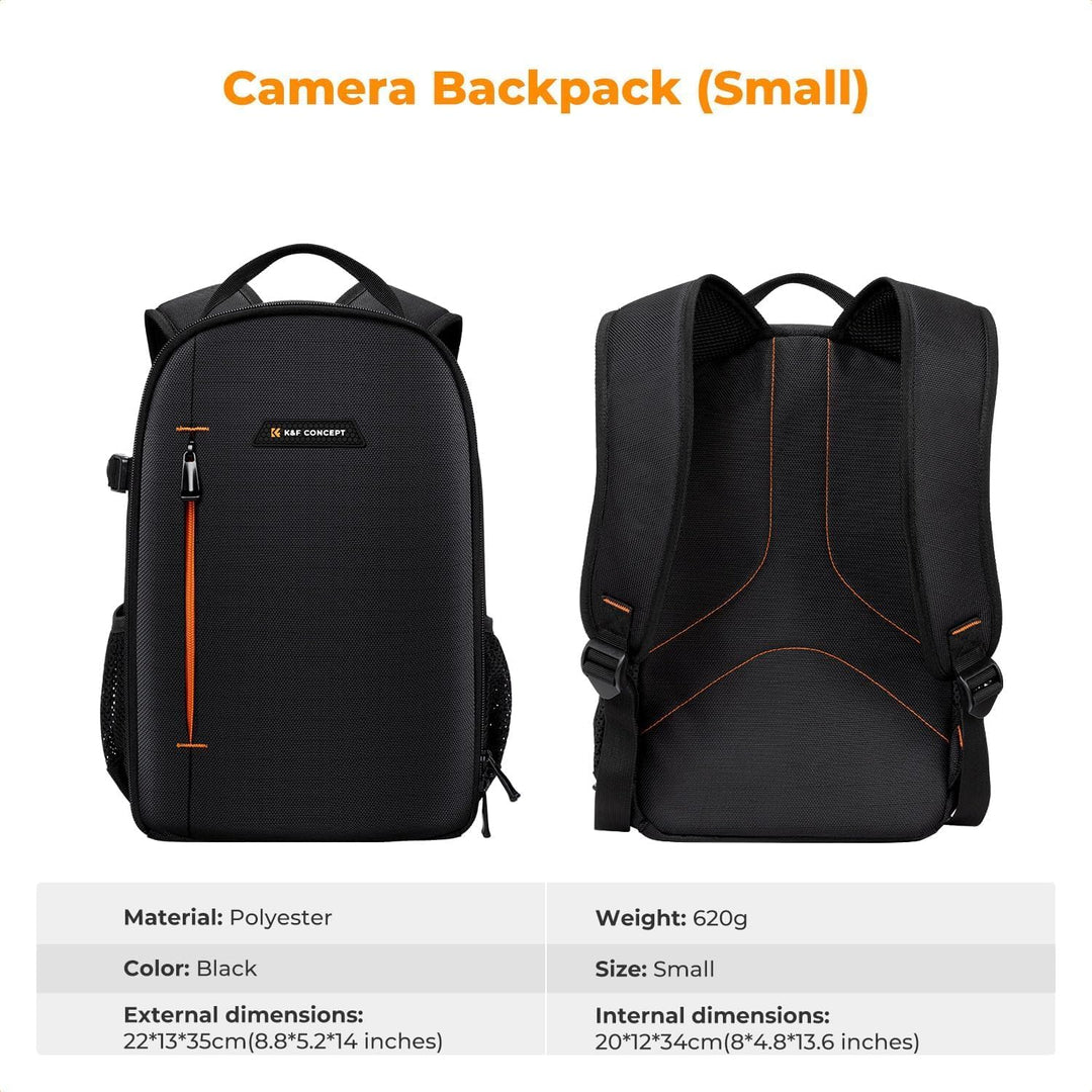 K&F Concept Kamerarucksack für Fotografen, Fotorucksack Klein Multifunktionale Camera Backpack Wasse
