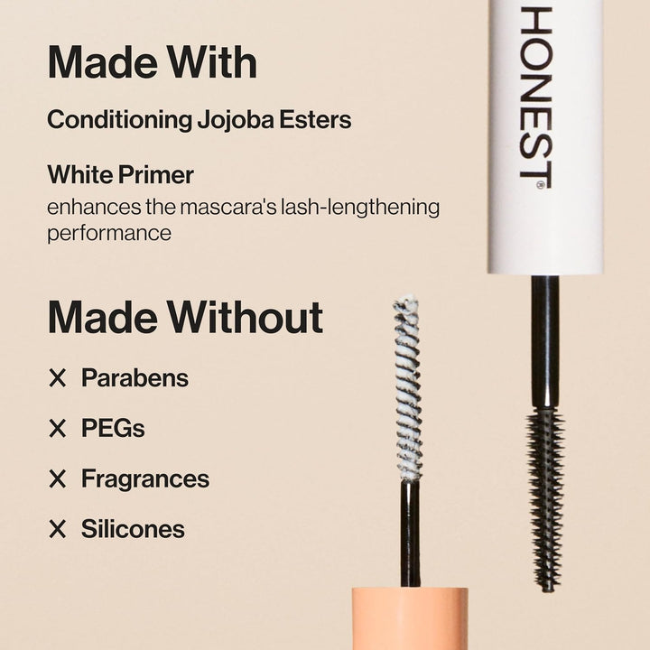 Honest Beauty Extreme Length Mascara + Lash Primer | 2-in-1 steigert Wimpernlänge, Volumen und Defin