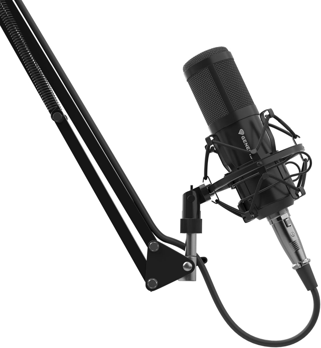 Genesis Radium 300 XLR Studio-Kondensatormikrofon-Set – Inkl. Gelenkarm, Pop-Filter, Mikrofonspinne