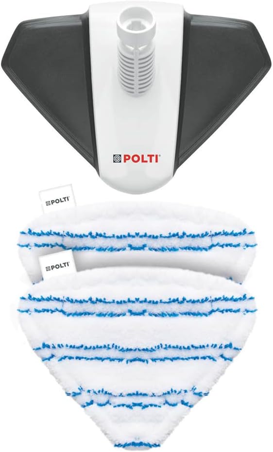 Polti Vaporetto PAEU0400 Dreieckige Dampfdüse mit 2 Mikrofasertüchern, ideal für die Reinigung flach