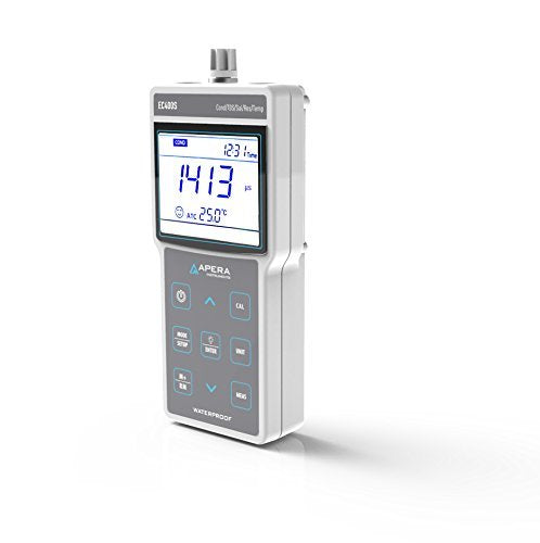 Apera Instruments EC400S tragbares Leitfähigkeits-/TDS-/Salzgehalt-/Widerstand-Messgerät (Temperatur