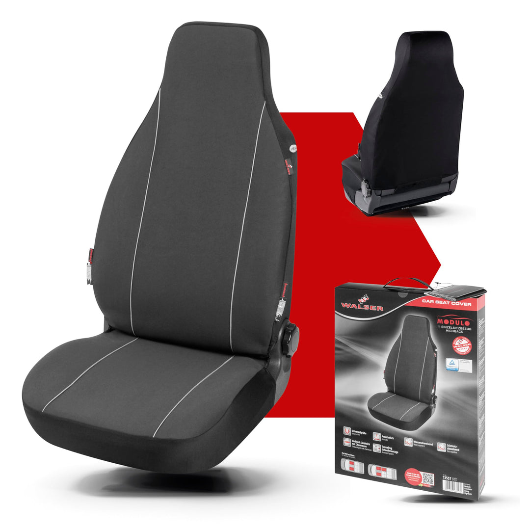 Walser Auto-Sitzbezug Modulo, Universaler Vordersitzbezug, Universal Auto-Schonbezug für Highbacksit