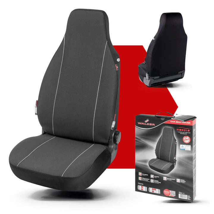 Walser Auto-Sitzbezug Modulo, Universaler Vordersitzbezug, Universal Auto-Schonbezug für Highbacksit
