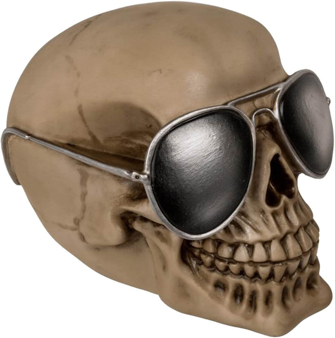 mtb more energy Deko XL Totenkopf Kopfhörerhalter ''Deadly Beats'' - 16x20x17 cm - Figur Dekoration