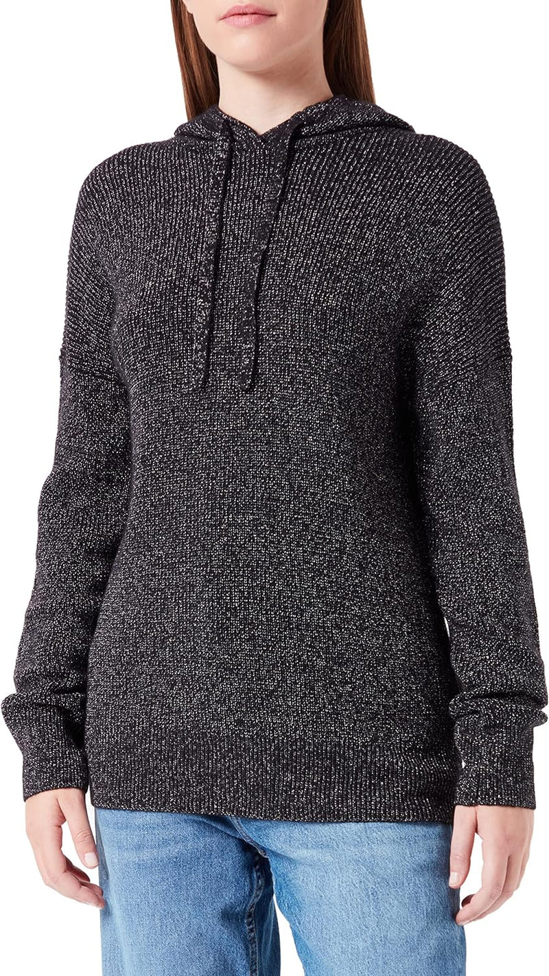 s.Oliver Damen Strickpullover mit Glitzergarn 32 Schwarz 99w7, 32 Schwarz 99w7