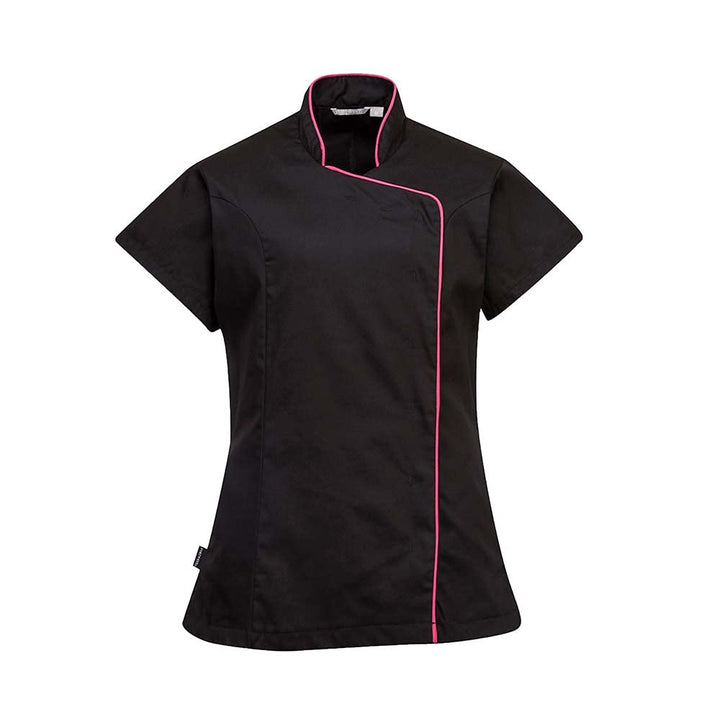 Portwest Herren Tunika Damen kittel, Schwarz (Black/Pink), M EU