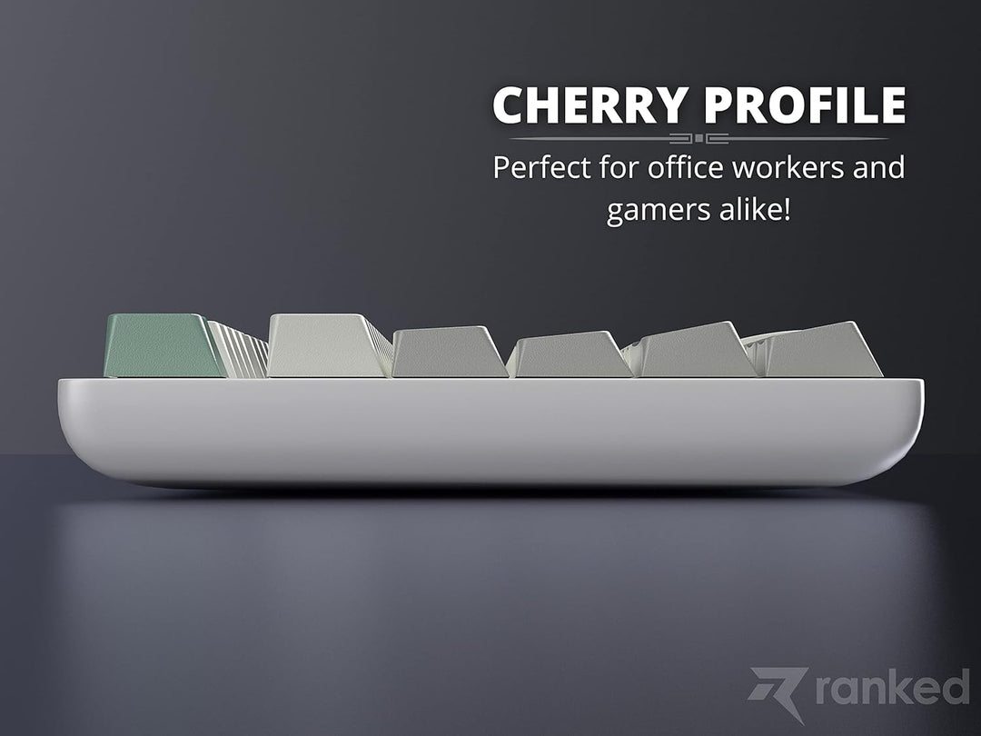 Ranked Farbsublimations-Premium-Tastenkappen-Set | 1,45 mm Dickes PBT | Cherry-Profil für DIY Custom