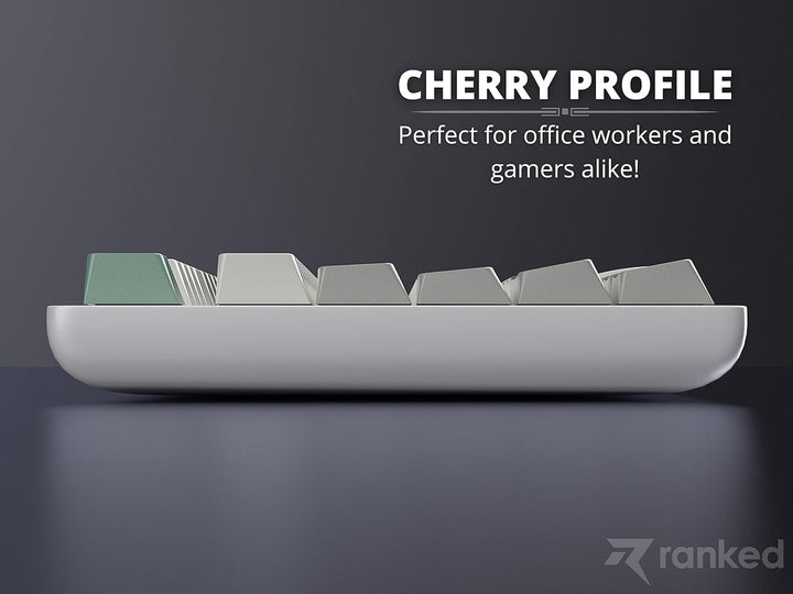 Ranked Farbsublimations-Premium-Tastenkappen-Set | 1,45 mm Dickes PBT | Cherry-Profil für DIY Custom
