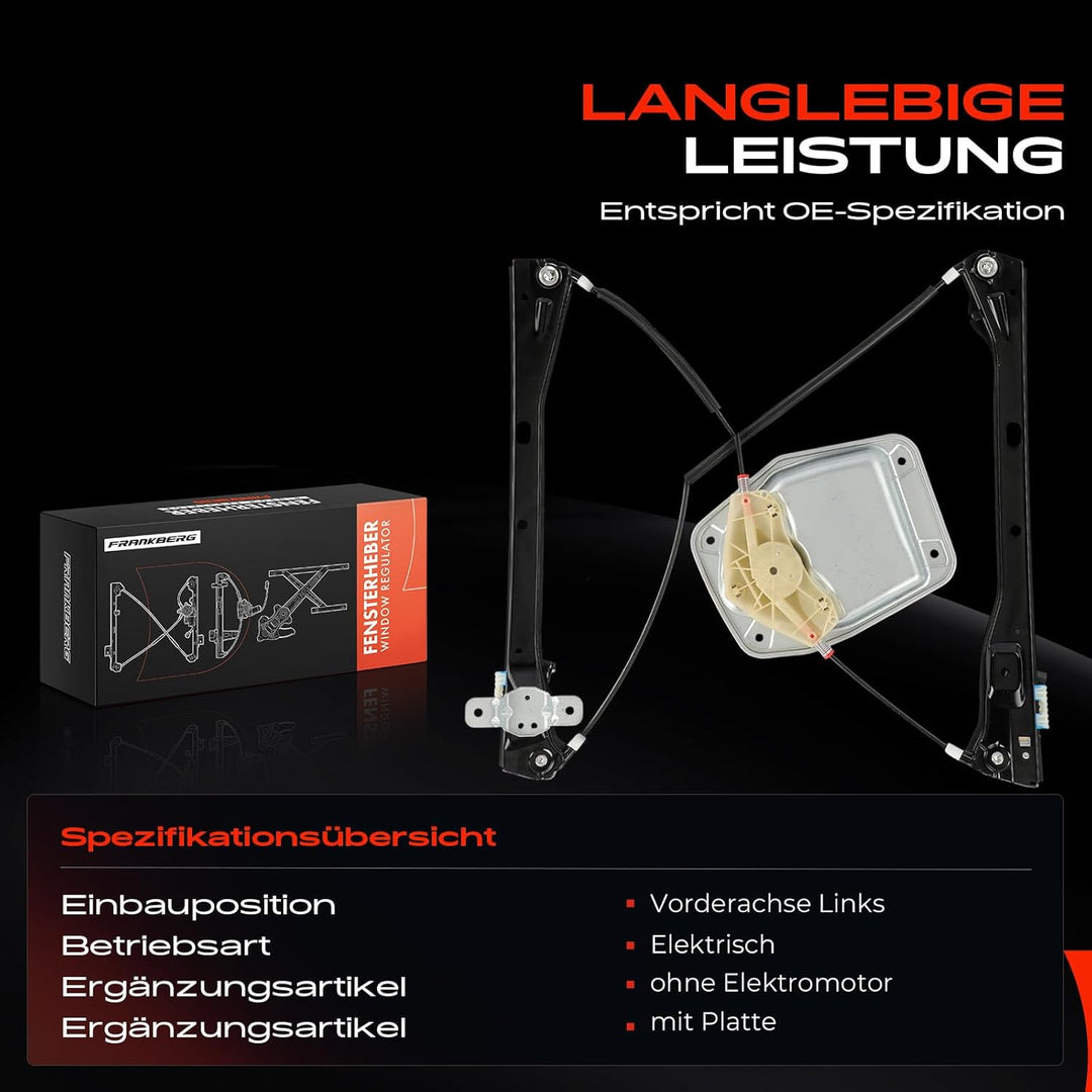 Frankberg Fensterheber Vorne Links Kompatibel mit Golf V 1K1 1K5 J-e-t-t-a III 1K2 4/5 Türer 2003-20